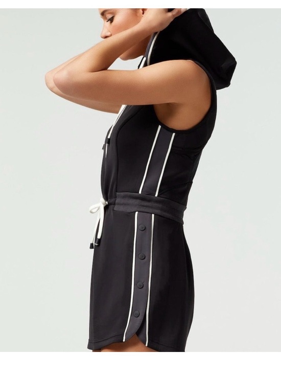 blanc noir Pants - blanc noir Black Jacket with White Trim and Gold Accents